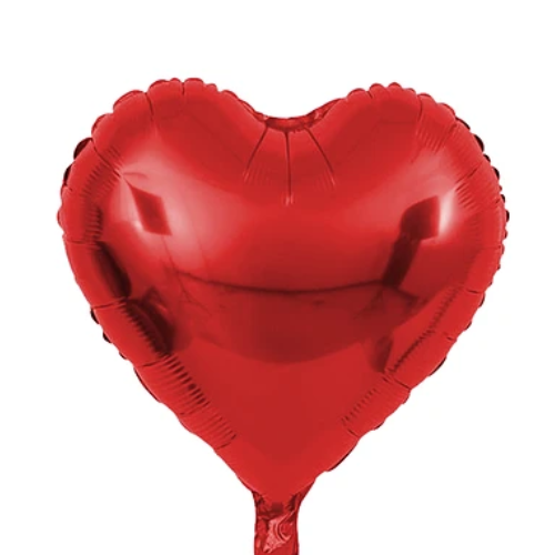 Globo Metalico Corazón Rojo 2Pcs 9 Pulgadas-1