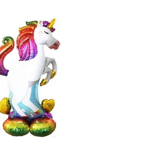 Globo Metálico Unicornio Con Base De Globo 127x72Cm-1