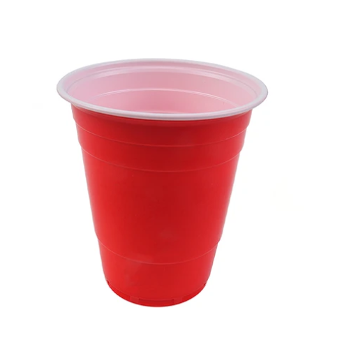Vasos Plasticos Rojo 500ml 10pcs-0