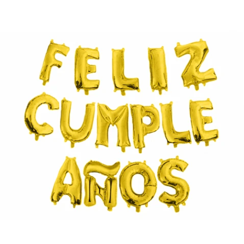 Globo Feliz Cumpleaños Oro 16 Pulgadas-0