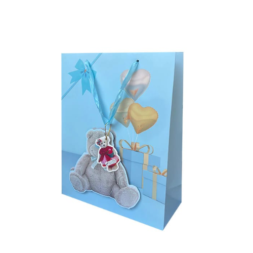 Bolsa De Regalo Oso Caja De Regalo Bebe 18X8.5X24Cm 12 Unid-0