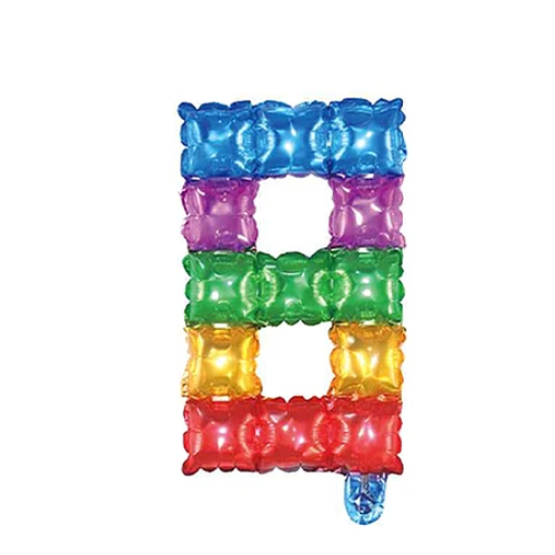 Globo Metálico Número 8 Cuadros De Colores 16-0
