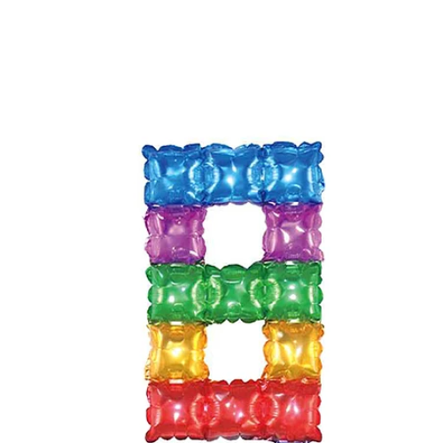 Globo Metálico Número 8 Cuadros De Colores 16-1