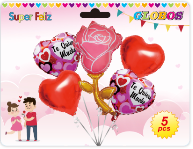 GLOBOS ROSA/ CORAZONES
