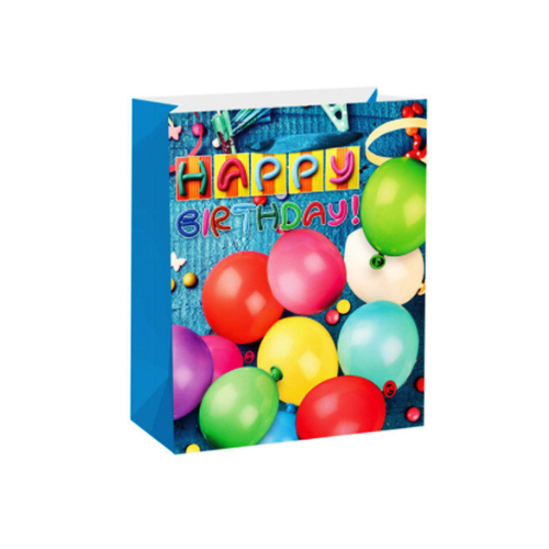 Bolsa De Regalo Feliz Cumpleaños Globos 18X8X24 Cm 12 Unid-0