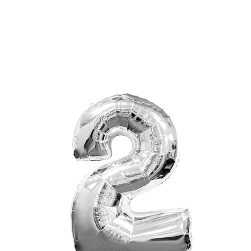Globo Número 2 Plata 30 Pulgadas-1