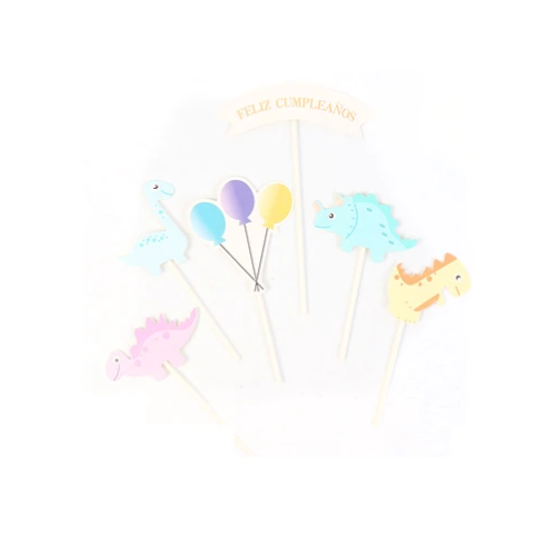 Juego De Toppers Feliz Cumpleaños 6pcs-0