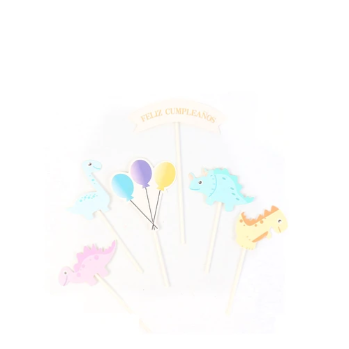 Juego De Toppers Feliz Cumpleaños 6pcs-1