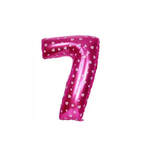 Globo Número 7 Rosa 16 Pulgadas-0