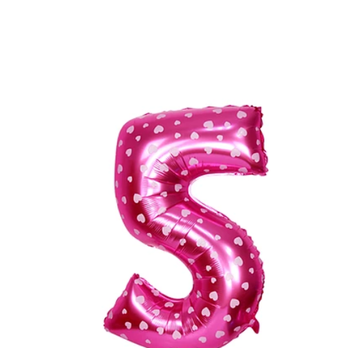 Globo Número 5 Rosa 16 Pulgadas-1