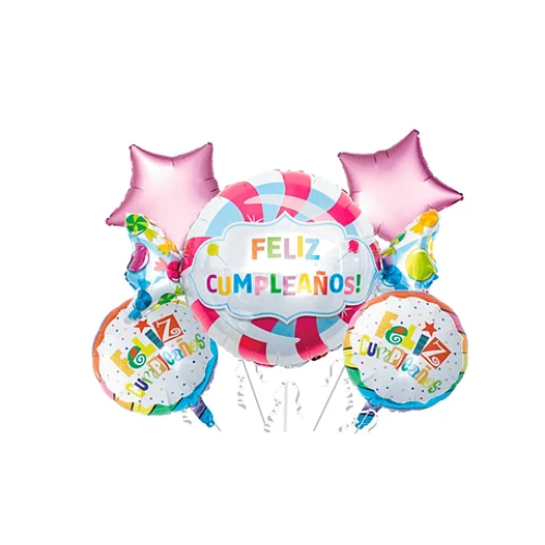 Set De Globos Metálicos Dulces 5Pcs-0