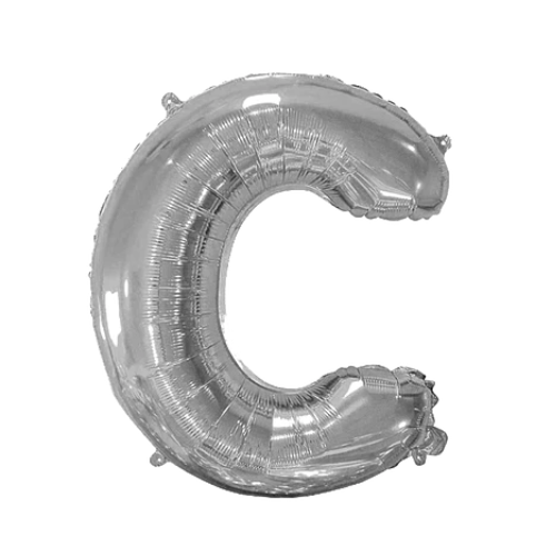 Globo Letra C Plata 16 Pulgadas-0