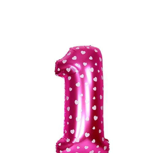 Globo Número 1 Rosa 16 Pulgadas-1