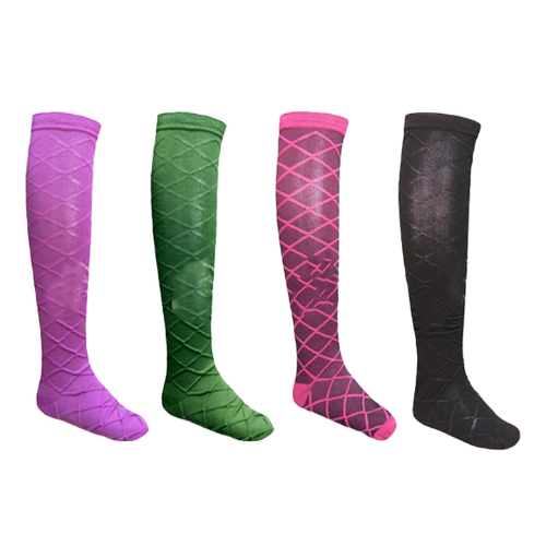 Calcetines De Mujer Bucaneras Diseño De Rombos 12 Unid-1