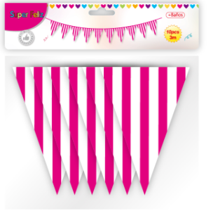 BANDERIN A RAYAS / FUCSIA-0