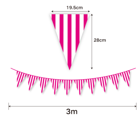 BANDERIN A RAYAS / FUCSIA-1