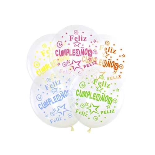Globos De Látex Feliz Cumpleaños 5 pcs 30cm-0