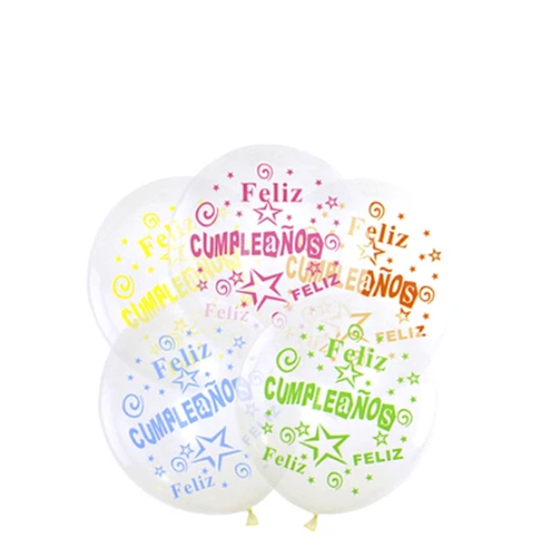 Globos De Látex Feliz Cumpleaños 5 pcs 30cm-1