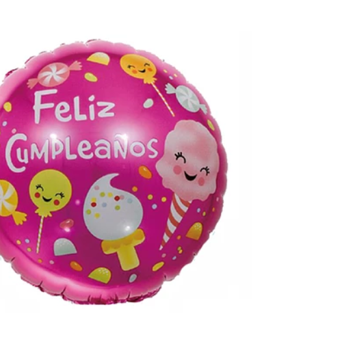 Globo Metalico Feliz Cumpleaños Dulces 45Cm-1