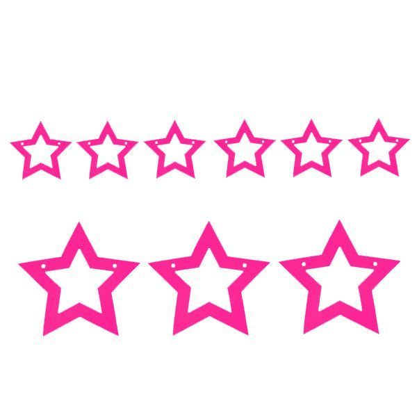 GUIRNALDA ESTRELLA 3M DOBLE FUCSIA FLUOR X1 UNI-0