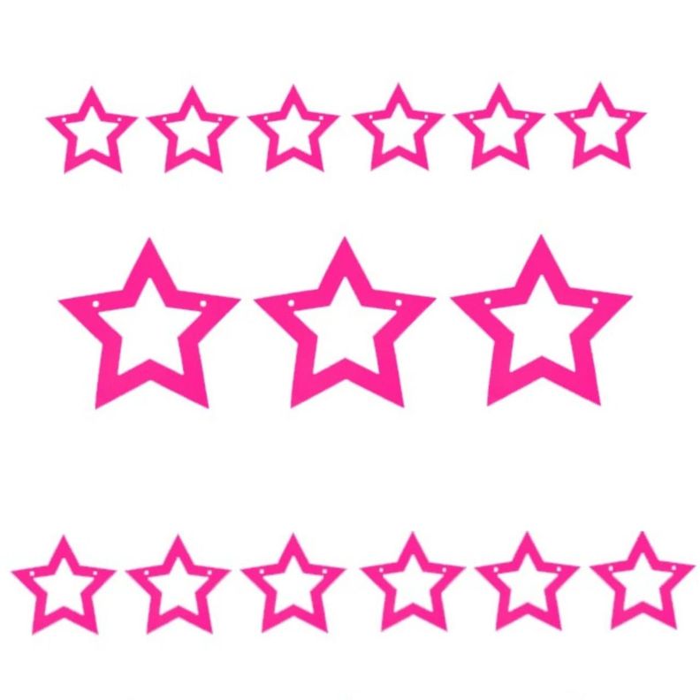 GUIRNALDA ESTRELLA 3M DOBLE FUCSIA FLUOR X1 UNI-1