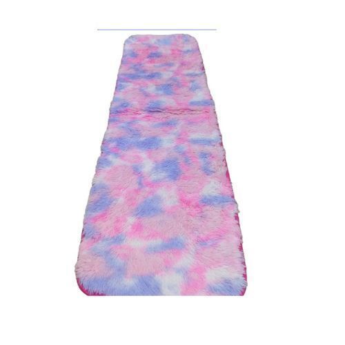 Alfombra Peluda De Pasillo 180x50 Multicolor Rosa-1