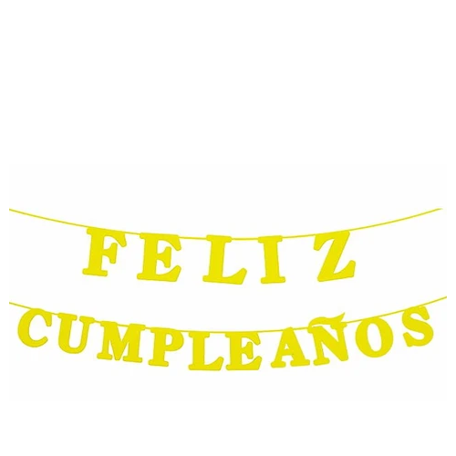 Guirnalda Feliz Cumpleaños Amarillo 15pcs 3m-1