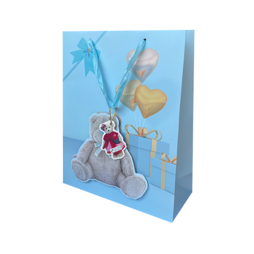 Bolsa De Regalo Oso Cajas De Regalo Bebe 26X10X32Cm 12 Unid -0