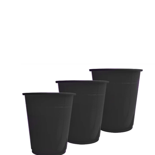 Vasos Plásticos 250ml 25pcs Negro-1