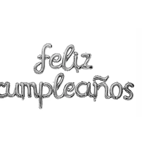 Globo Feliz Cumpleaños Plateado 16 1Set-1