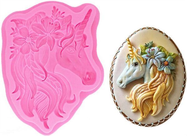 MOLDE PARA FONDANT Unicornio Surtidos-1