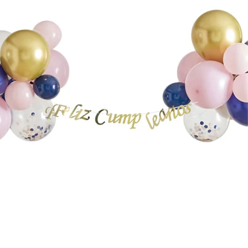Set De Globos Con Guirnalda Feliz Cumpleaños 20Pcs-1
