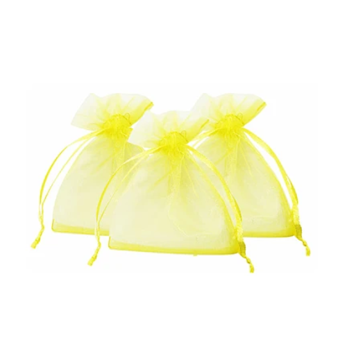 Bolsa De Organza Amarilla 6pcs 13x18cm