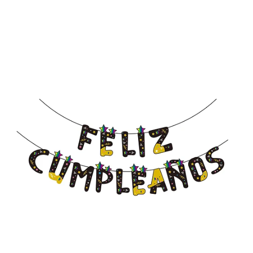 Guirnalda Feliz Cumpleaños Negro-0
