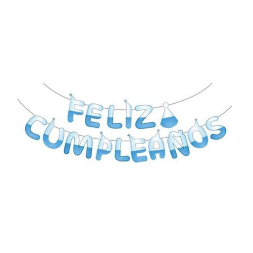 Guirnalda Feliz Cumpleaños Azul 5m-0