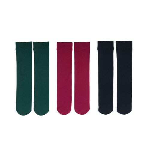 Calcetines De Mujer Strech Liso Con Polar 45Cm 12 Unid-1