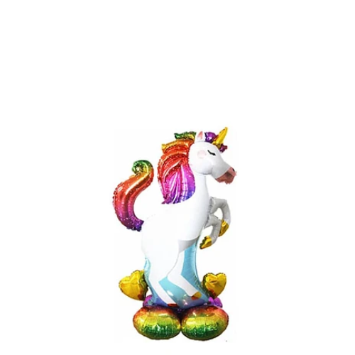 Globo Metálico Unicornio Con Base De Globo 127x72 cm-1