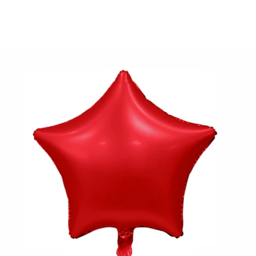 Globo Métalico Estrella Color Rojo 45 Cm-1