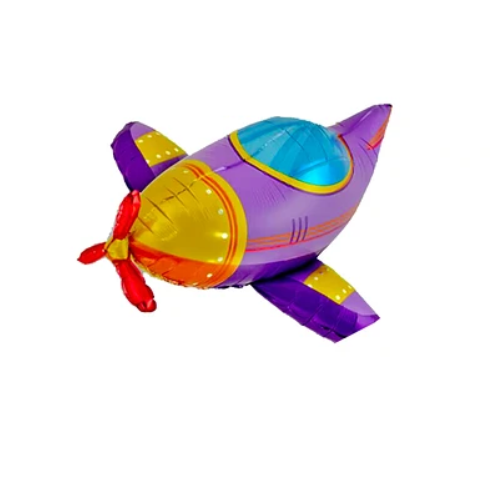 Globo Metalico Avion Color Aleatorio 62x72Cm-0
