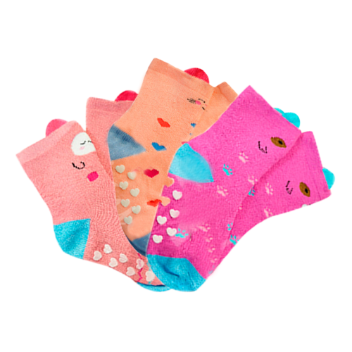 Calcetines De Bebe Toalla Diseños Surtidos 12 Unid-0