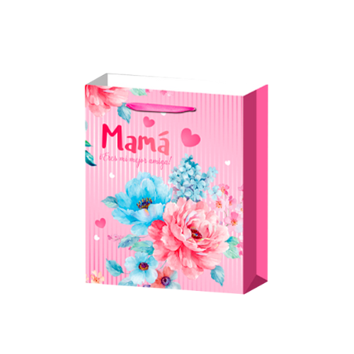 Bolsa De Regalo Flores Dia De Las Madres 31X12X40Cm 12 Unid -0