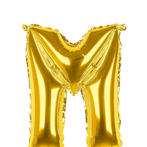 Globo Letra M Oro 30 Pulgadas-1