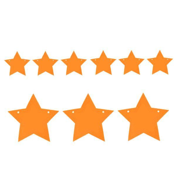 GUIRNALDA ESTRELLA 3M NARANJO FLUOR X 1 UNI-0