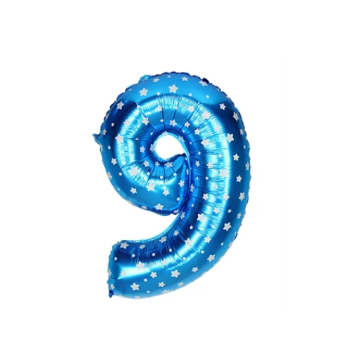 Globo Número 9 Azul 16 Pulgadas-0