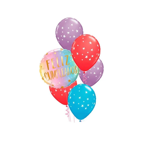 Set De Globos De Látex 6 pcs Feliz Cumpleaños -0