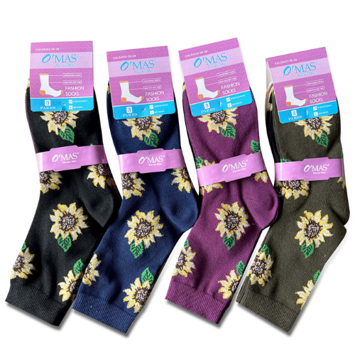Calcetin Lola Media Caña Girasol Talla 36-39 12 Unidades-1