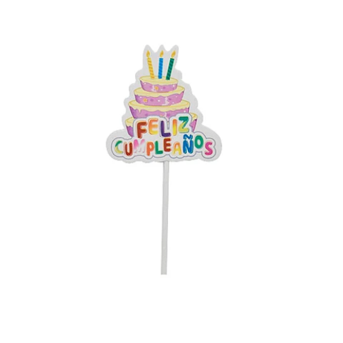 Topper De Pastel Con Velas De Cumpleaños 6pcs 5x13cm-0