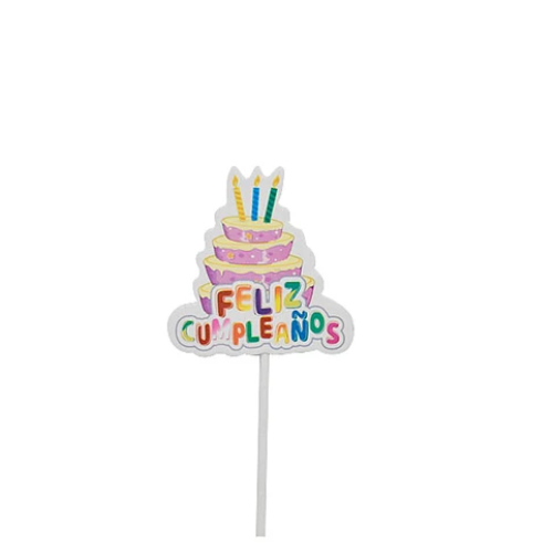 Topper De Pastel Con Velas De Cumpleaños 6pcs 5x13cm-1