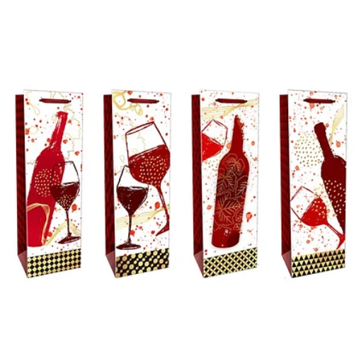 Bolsa De Vino 10x12x35 cm Diseño Aleatorio-0