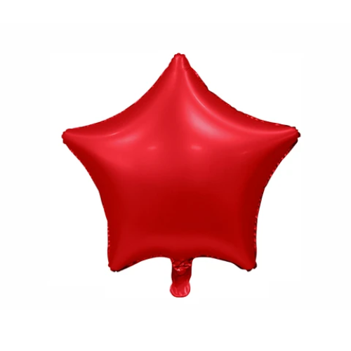 Globo Métalico Estrella Color Rojo 45Cm-0
